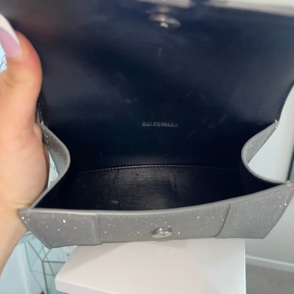 Balenciaga Gray Mini Bag with Sparkling Finish - Picture 4 of 6